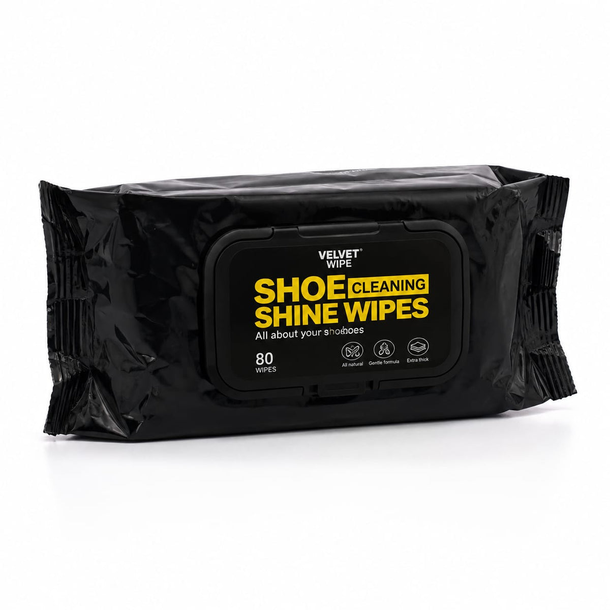 Show Cleaning Wet Wipes - 80 Pack | Instant Shoe Cleaner & Shine Wipes