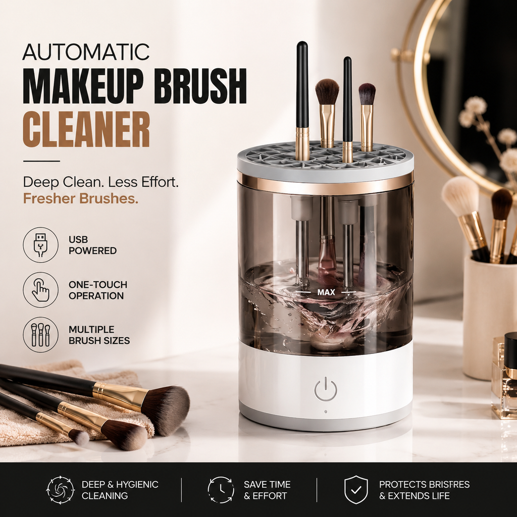 Automatic Makeup Brush Cleaner - Fast & Deep Cleaning