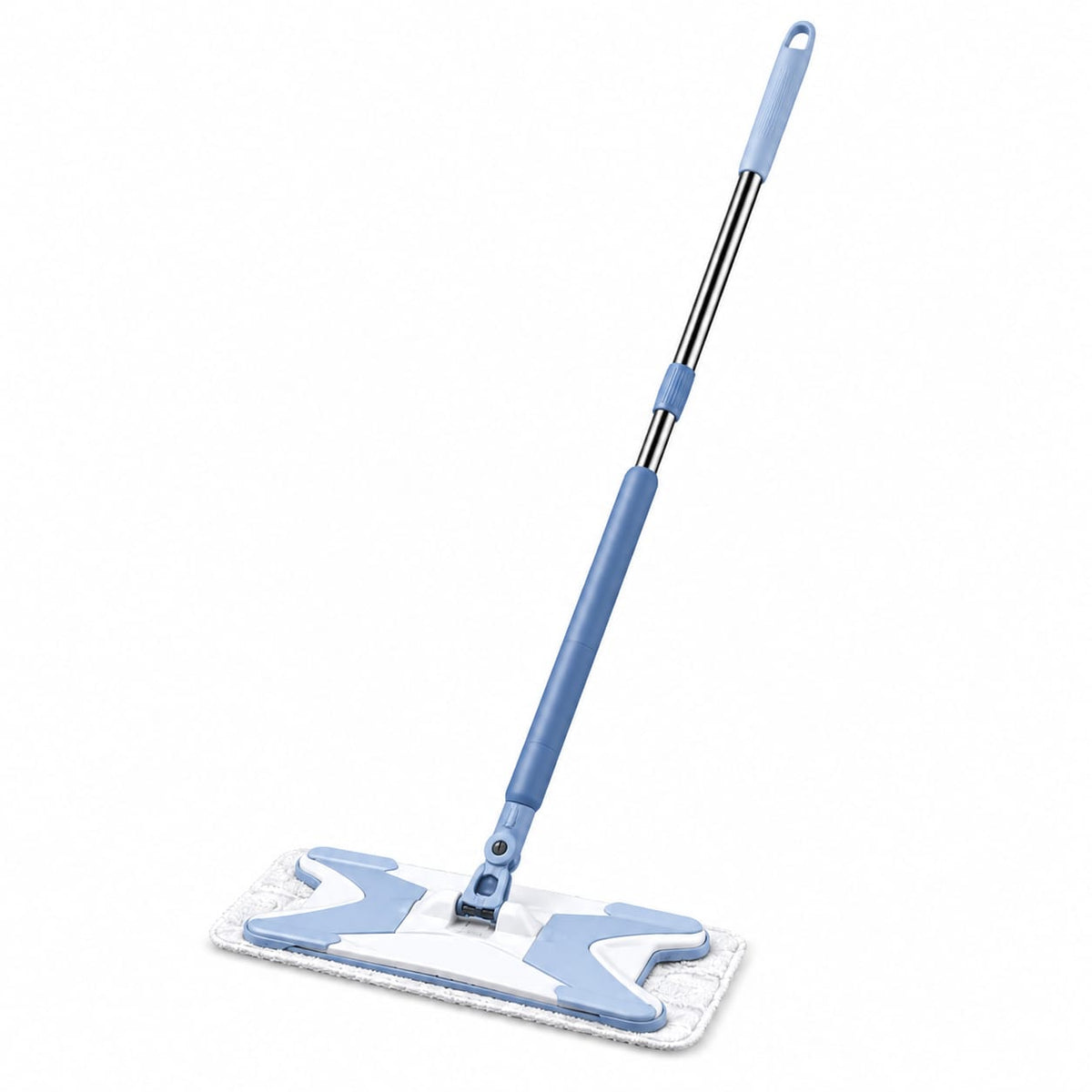 360° Rotating Flat Floor Mop with Telescopic Handle & Microfiber Cloth