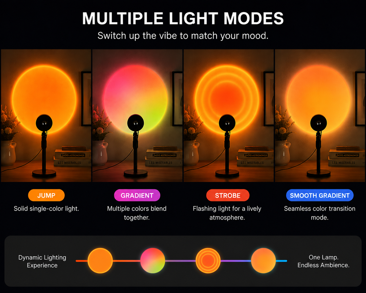 Sunset projection Lamp --- Multi color LED Ambient Light