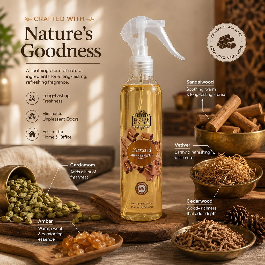 Sandal Air Freshener Spray - 250 ML | Long-Lasting Fragrance for Home, Room & Office