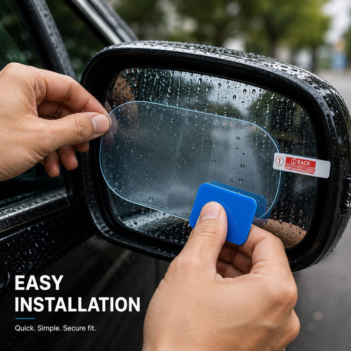 Anti-Fog Car Rearview Mirror Film --- Rainproof, Anti-Glare &  HD Clear Protective Sticker