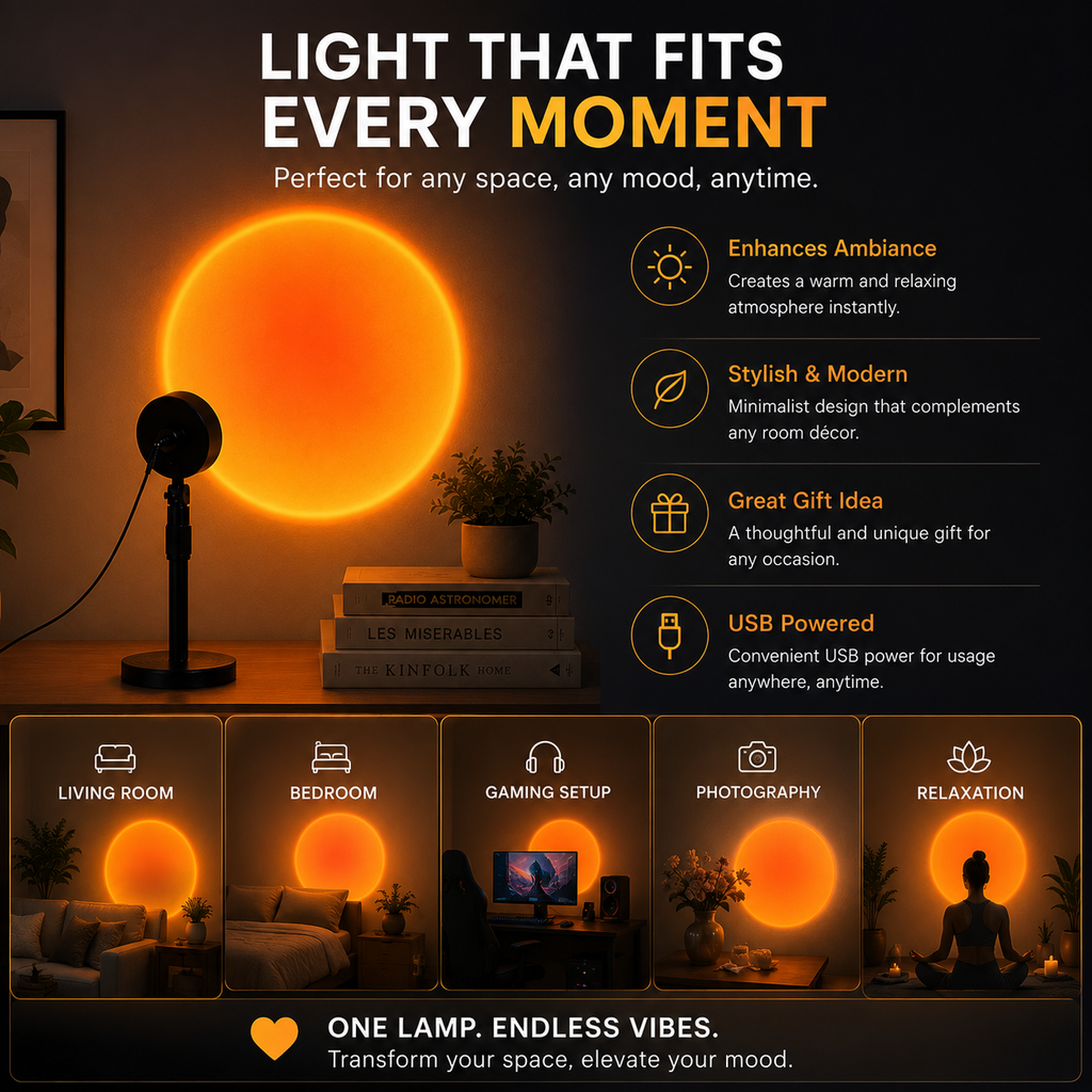 Sunset projection Lamp --- Multi color LED Ambient Light