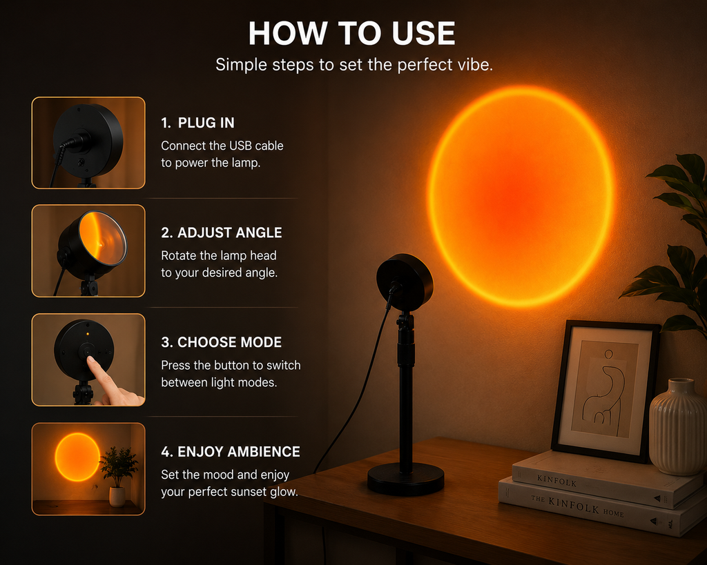 Sunset projection Lamp --- Multi color LED Ambient Light