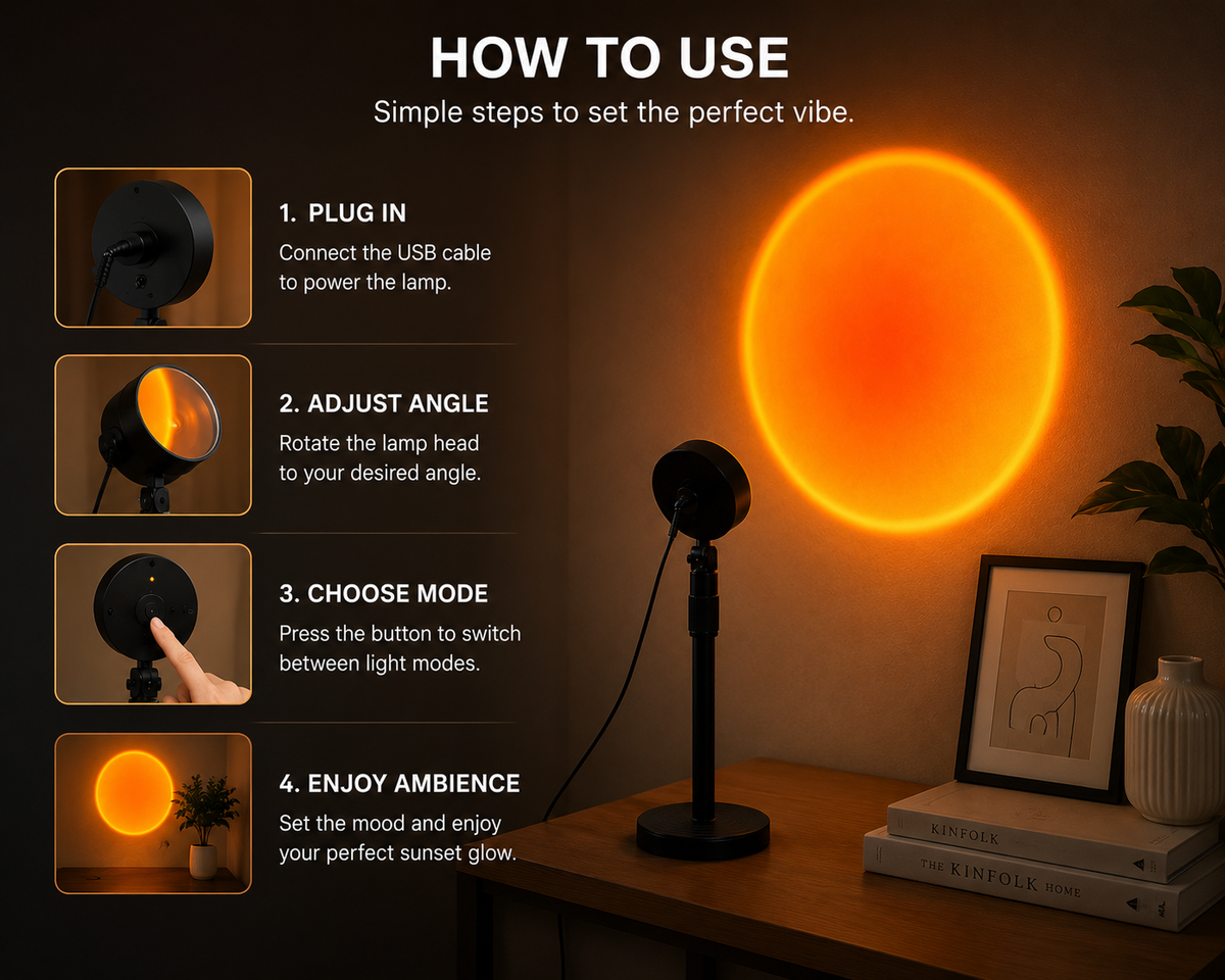 Sunset projection Lamp --- Multi color LED Ambient Light