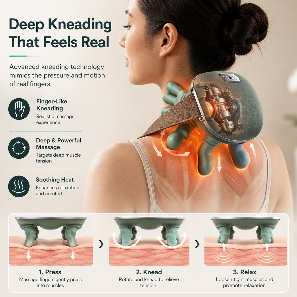 Hand Type Rechargeable Neck & Shoulder Massager