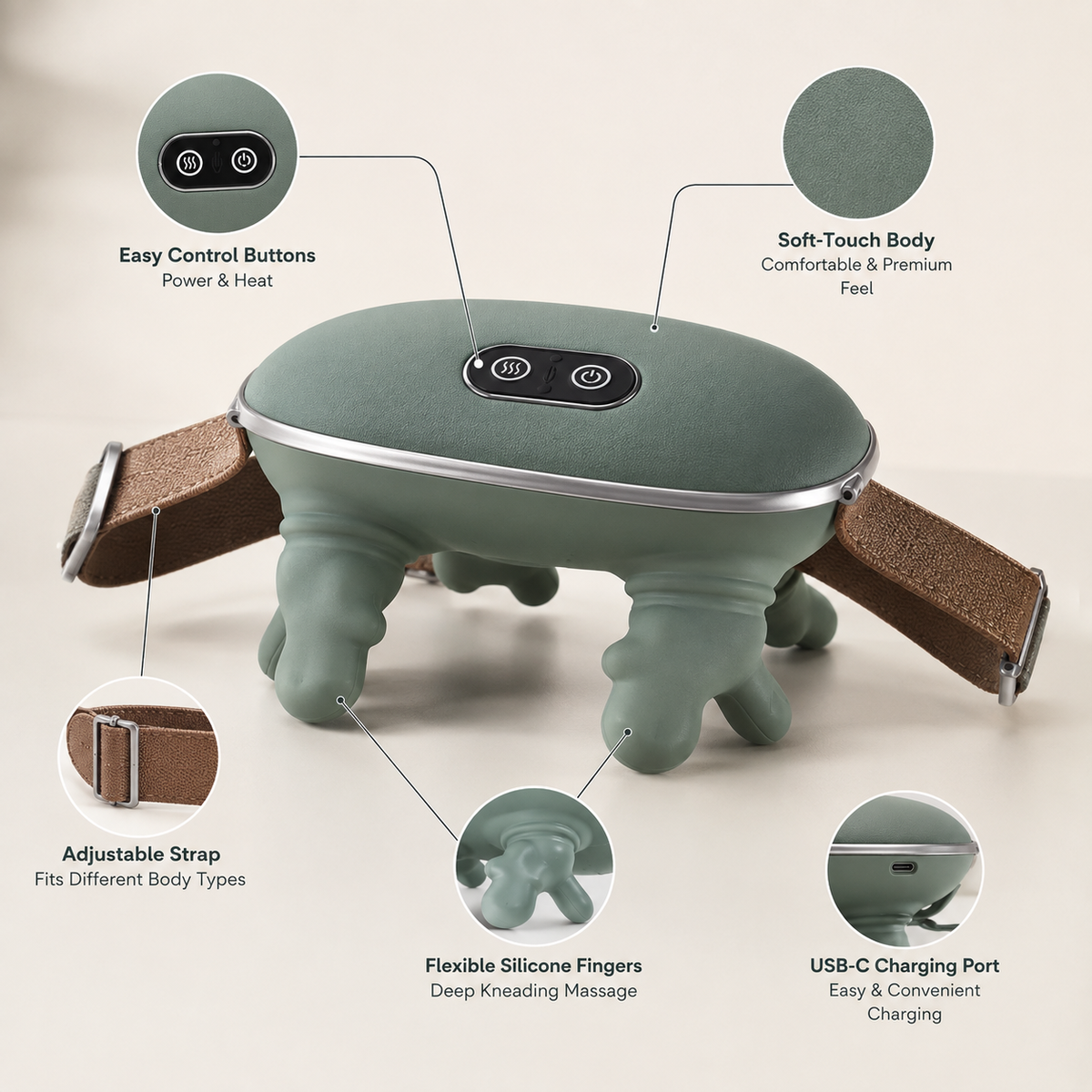 Hand Type Rechargeable Neck & Shoulder Massager