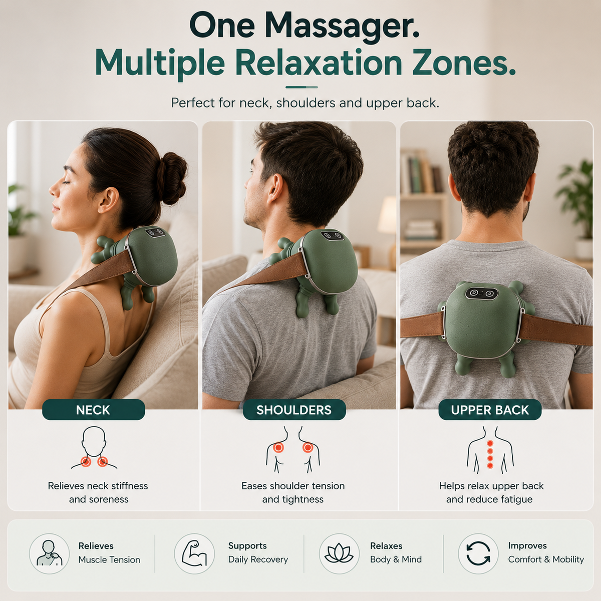 Hand Type Rechargeable Neck & Shoulder Massager
