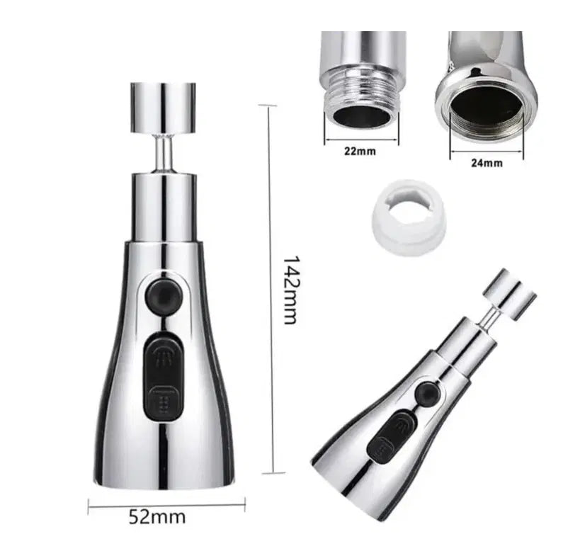 360° Rotating Faucet Extension Nozzle with 3 Water Flow Modes | Adjustable Tap Extender For Kitchen Sink & Basin