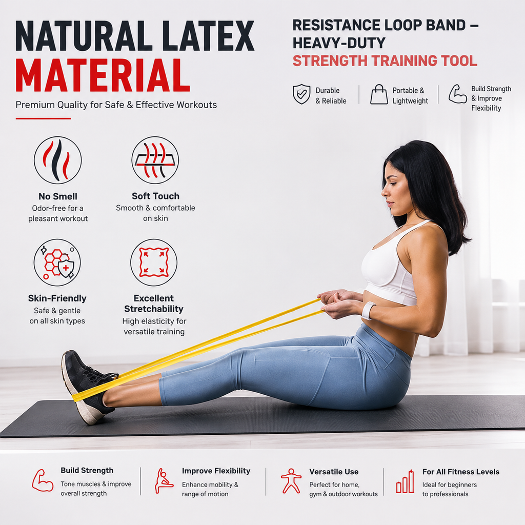 Heavy-Duty Resistance Loop Band - Natural Latex Strength & Fitness Training Band