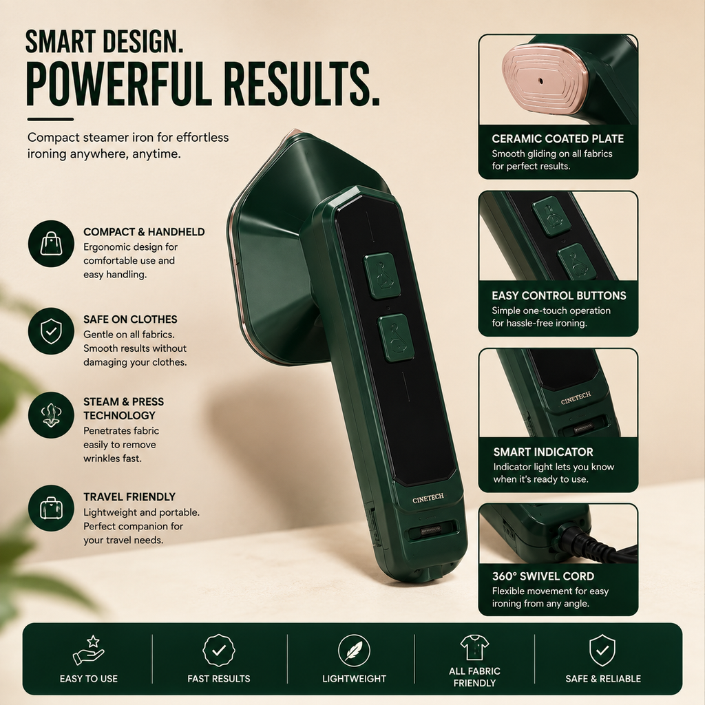 Handheld Garment Steamer & Iron for Clothes