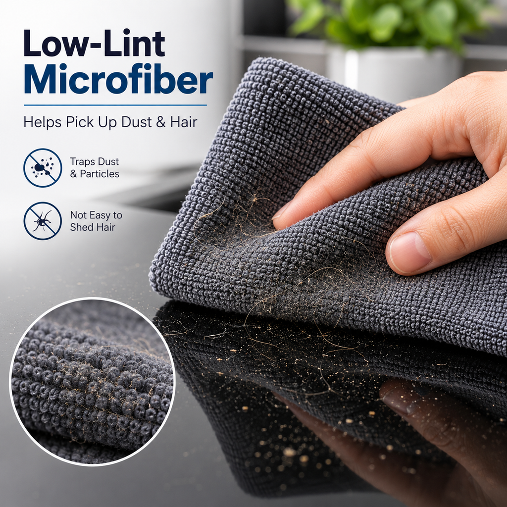 20 Pc Thick Microfiber Cleaning Cloth | Ultra Absorbent, Low-Lint & Multi-Purpose Reusable Wipes