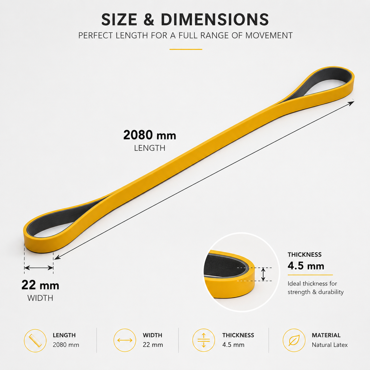 Heavy-Duty Resistance Loop Band - Natural Latex Strength & Fitness Training Band