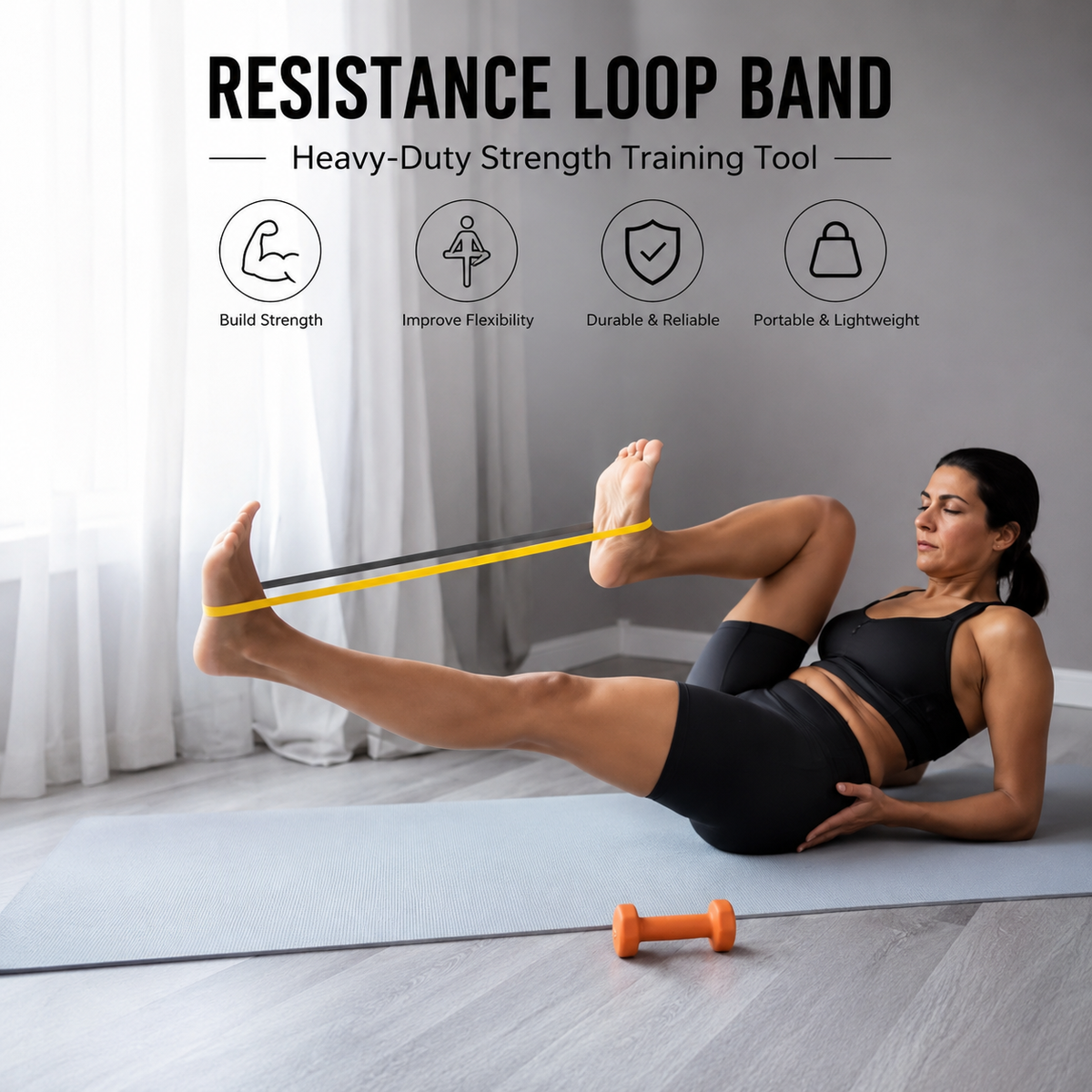 Heavy-Duty Resistance Loop Band - Natural Latex Strength & Fitness Training Band