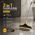 2-in-1 Floor Scrub Cleaning Brush & Wiper - Pack of 2
