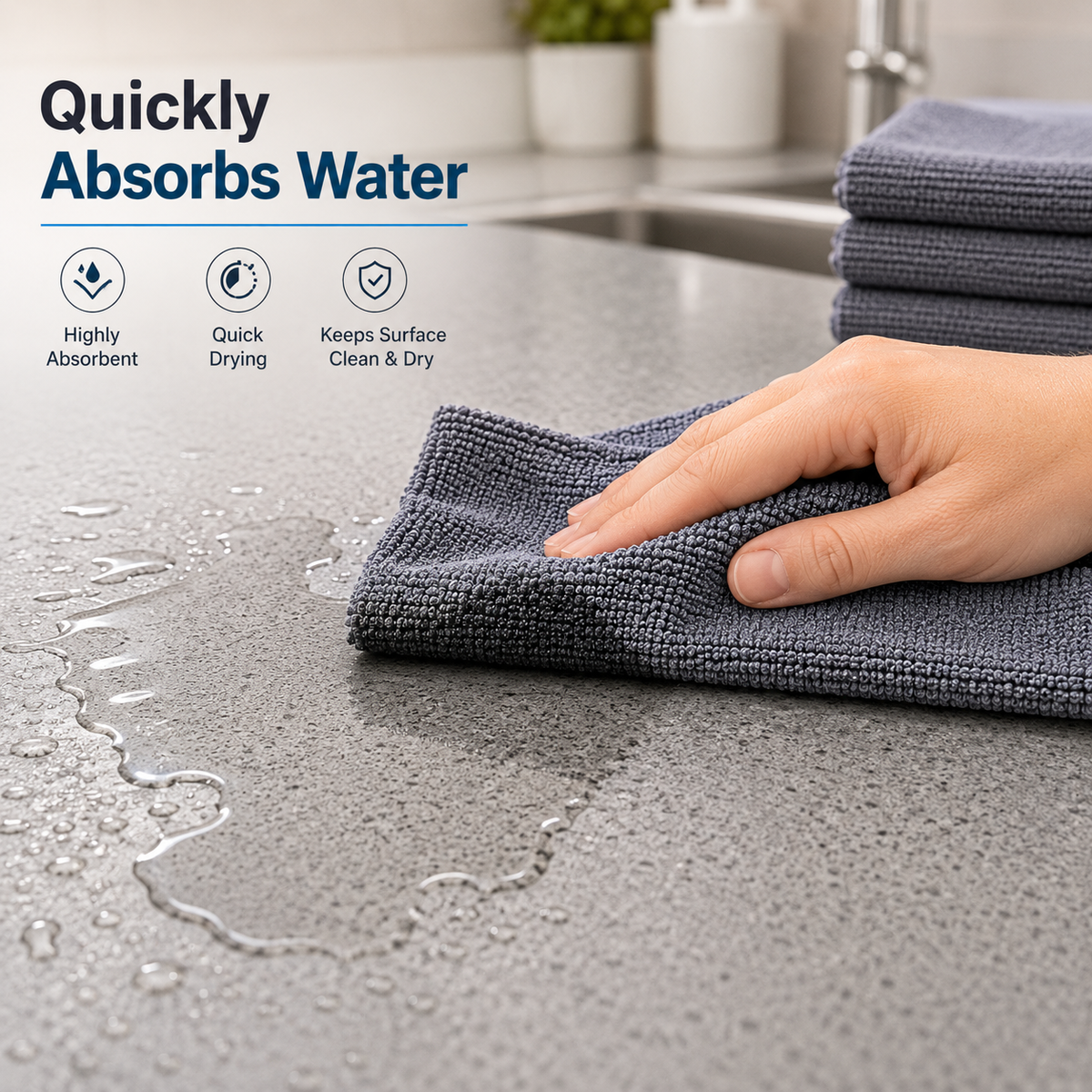 20 Pc Thick Microfiber Cleaning Cloth | Ultra Absorbent, Low-Lint & Multi-Purpose Reusable Wipes