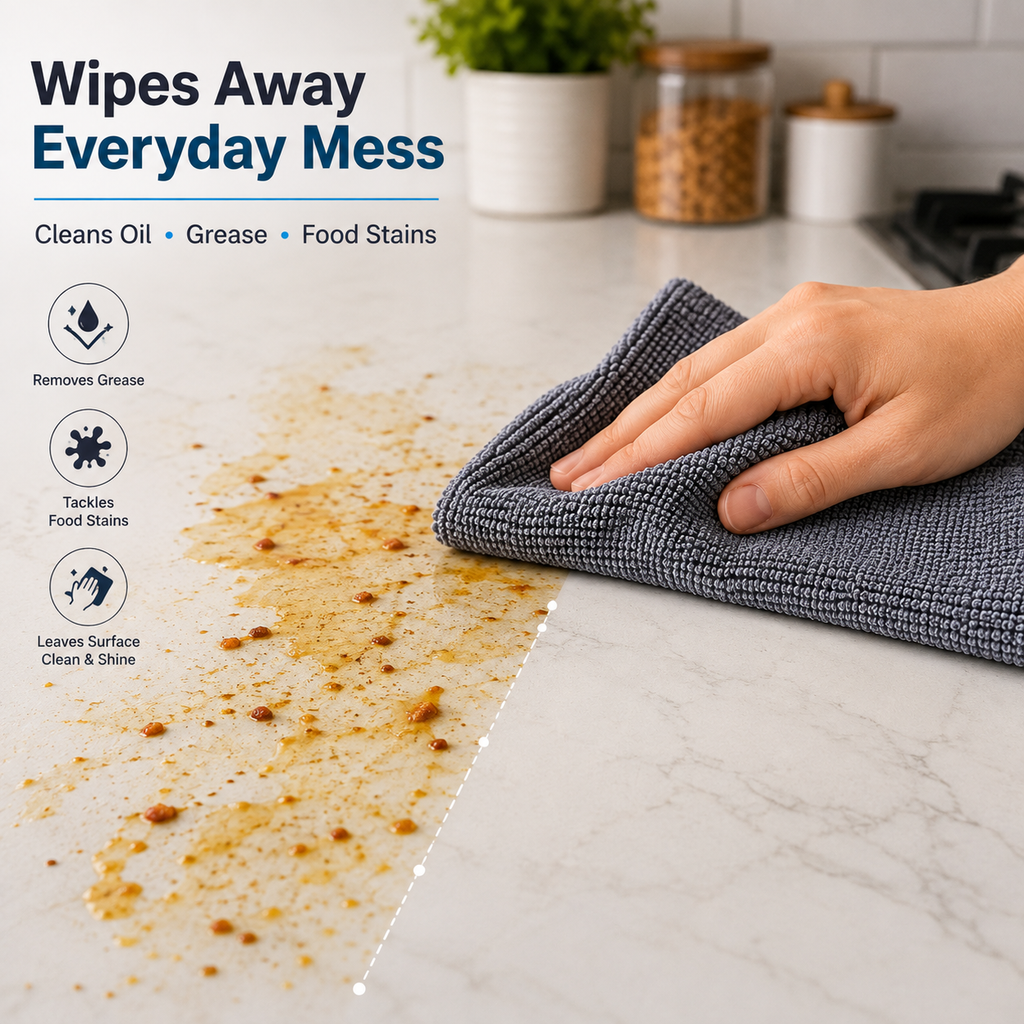 20 Pc Thick Microfiber Cleaning Cloth | Ultra Absorbent, Low-Lint & Multi-Purpose Reusable Wipes