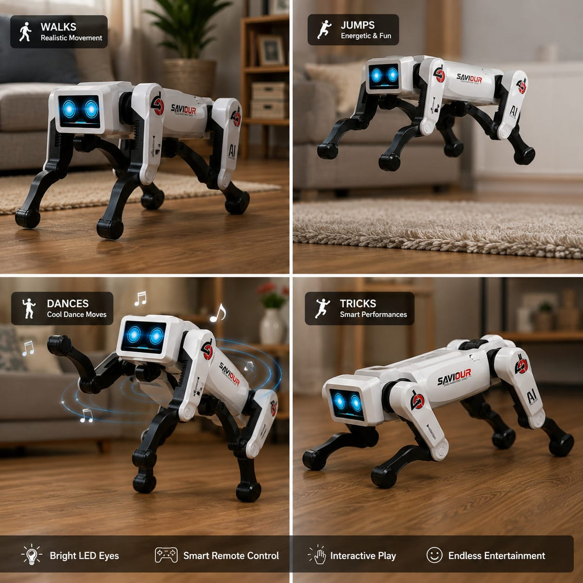 AI Robot Dog -- Remote Controlled Walking, Jumping & Dancing Robot Toy